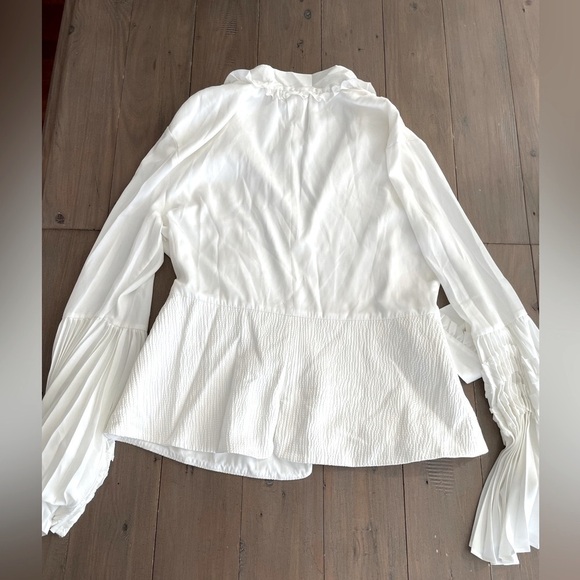 Alexis sorrenta white ruffle blouse XL NWOT - Picture 9 of 12